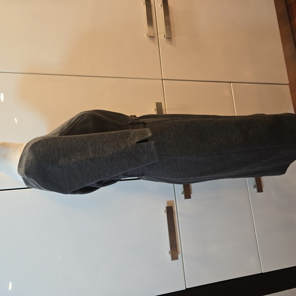 Banana Republic Short Sleeve Belted Stretch Midi Sheath Dress Gray Size 4 - Picture 2 of 10